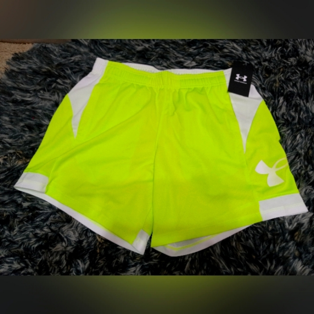 Under Armour Neon Green 6 inch Women's Basketball Shorts
